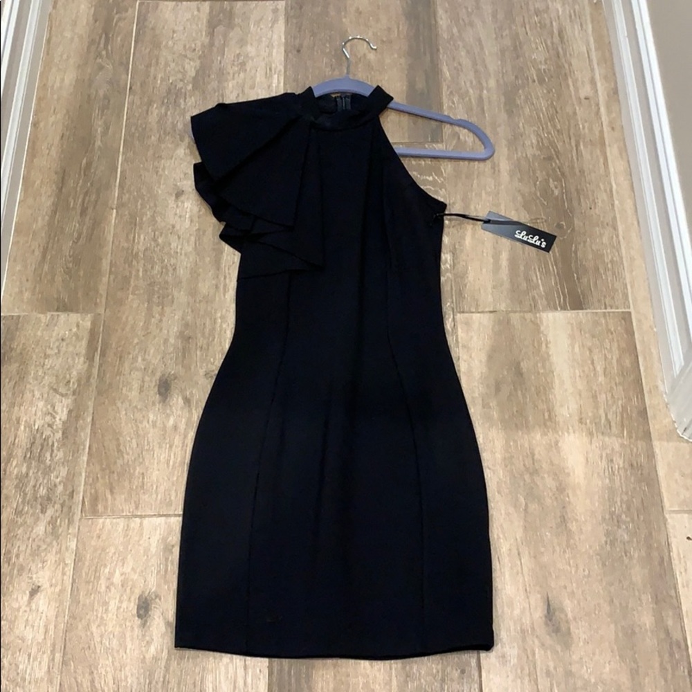 Black mini dress